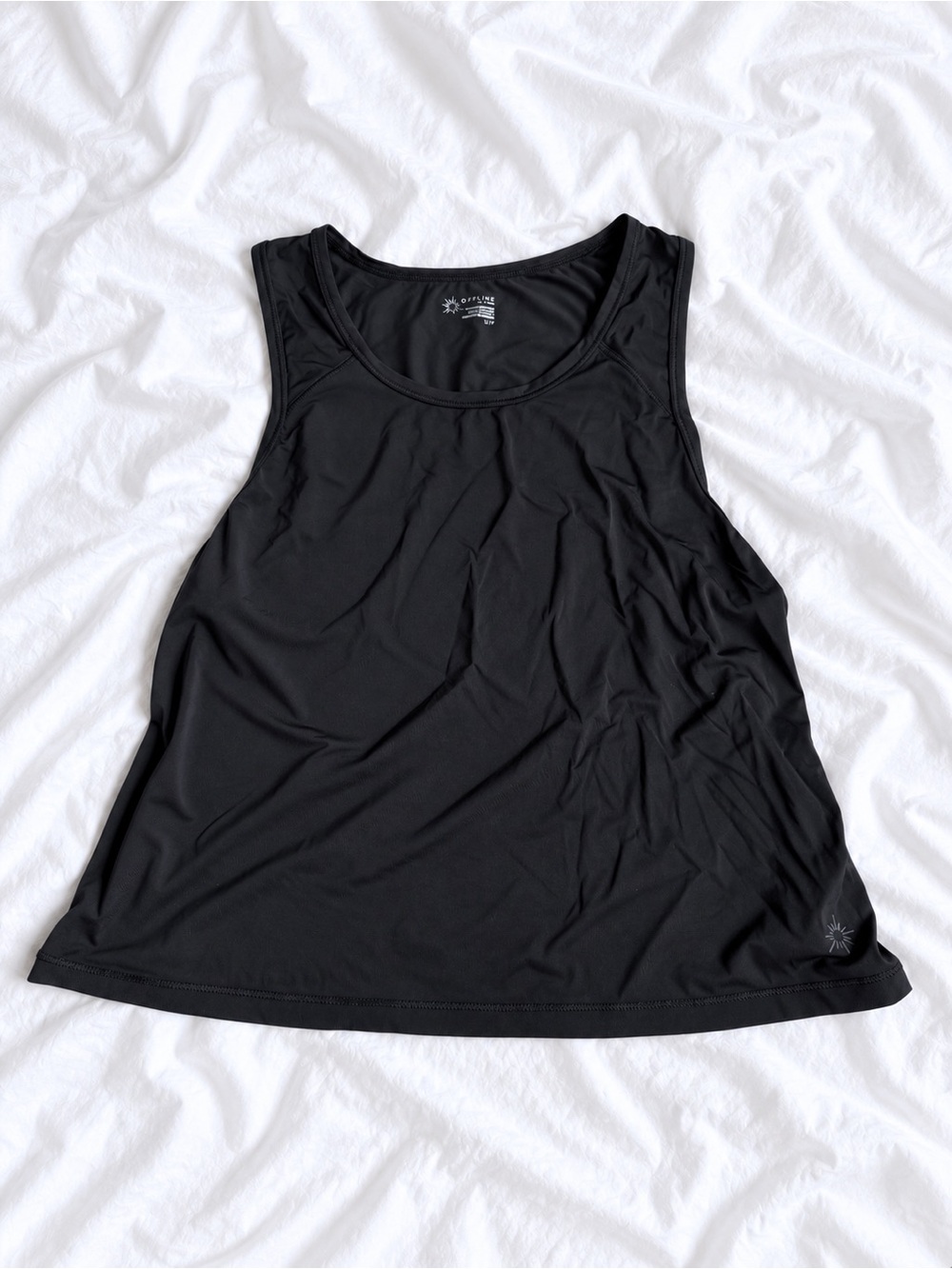 aerie Black Scoop Neck Performance Tank